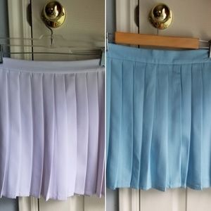 SOLD 2 pleated mini tennis skirts